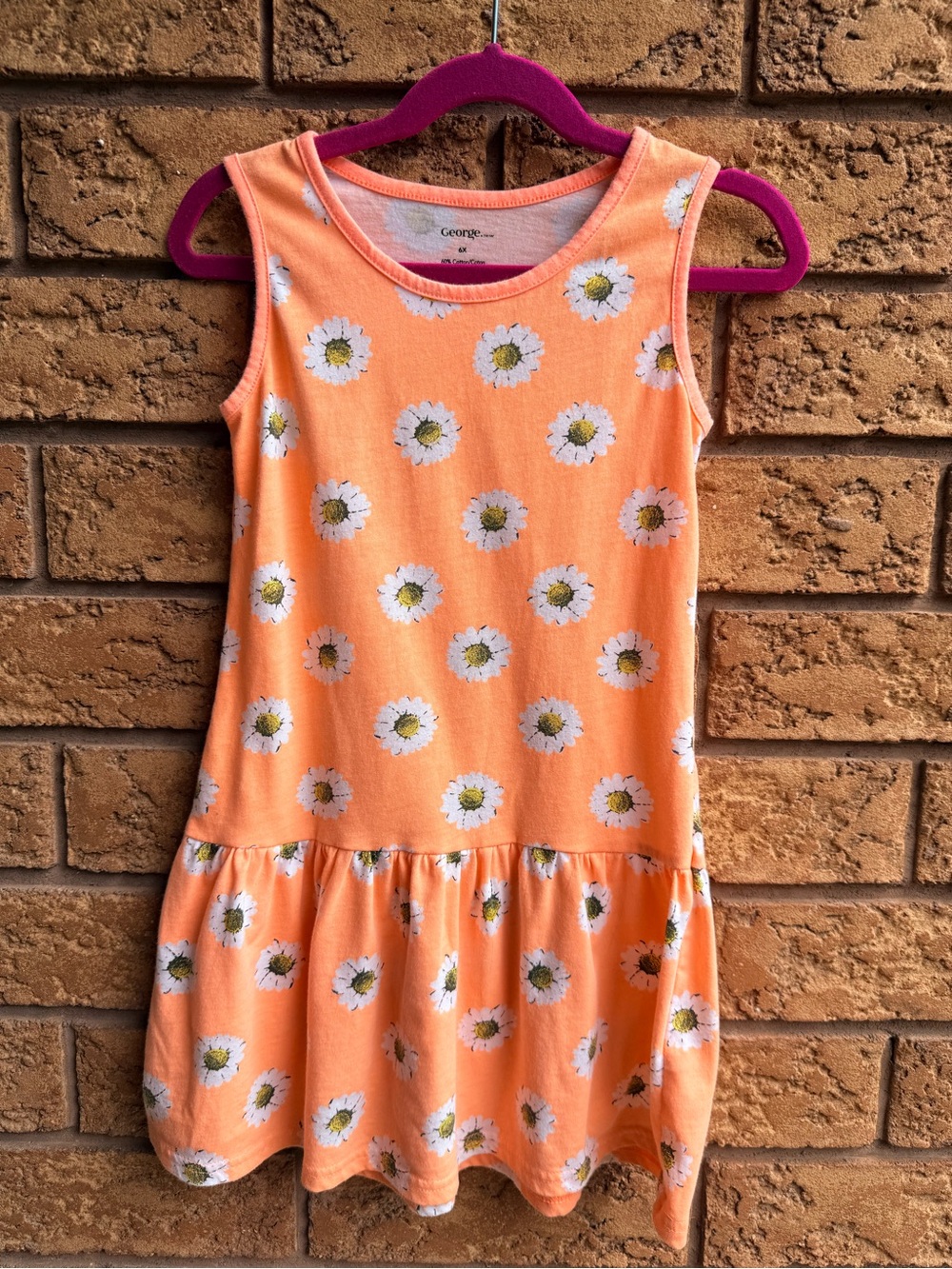 💫10/$25 • George Cotton Blend Daisy Print Swing Dress